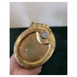 Pair of Vintage gold tone Bird Candle Holders with Raised Wings (Lot of 2)