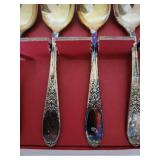 WM Rogers & Son Silverplate Flatware - Ornate Floral Pattern Set with Box