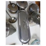 Assorted Stainless Steel Pots & Lids with Steamer Insert and Roaster