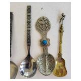 Assorted Vintage Silverplate Spoons, Salt Shakers & Engraved Metal Accessories