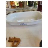 White Ceramic Casserole Dish with Blue Floral Accent - Halloween Pumpkin (Lot of 5)