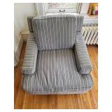Armchair with Striped Upholstery