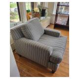 Armchair with Striped Upholstery