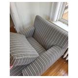 Armchair with Striped Upholstery