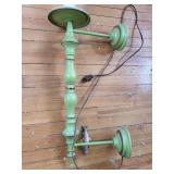 Mid-Century green wall mount Lamp with Cylindrical Shade