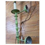 Mid-Century green wall mount Lamp with Cylindrical Shade