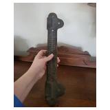 Antique Cast Iron Furniture Hardware Bracket with Heart-Top End - Patented