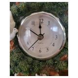 Woodland Clock Sculpture with Fox Family with Birds - Quartz Battery Clock