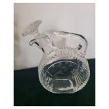 Crystal Decanter with Stopper - Etched Goblets & Glassware Set