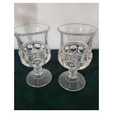 Crystal Decanter with Stopper - Etched Goblets & Glassware Set