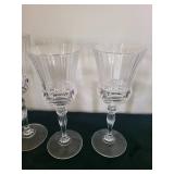 Crystal Decanter with Stopper - Etched Goblets & Glassware Set