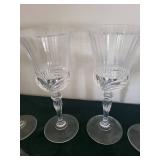 Crystal Decanter with Stopper - Etched Goblets & Glassware Set