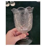 Crystal Decanter with Stopper - Etched Goblets & Glassware Set