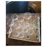 Grapevine Etched Glass Goblets & Stemware - Assorted Set