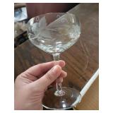 Grapevine Etched Glass Goblets & Stemware - Assorted Set