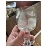 Grapevine Etched Glass Goblets & Stemware - Assorted Set