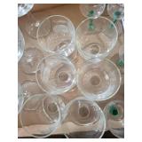 Grapevine Etched Glass Goblets & Stemware - Assorted Set