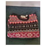 Fair Isle Knit Sweater - 100% Cotton, Made in Hong Kong, Size Large