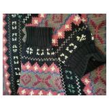 Fair Isle Knit Sweater - 100% Cotton, Made in Hong Kong, Size Large