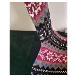 Fair Isle Knit Sweater - 100% Cotton, Made in Hong Kong, Size Large