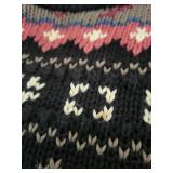 Fair Isle Knit Sweater - 100% Cotton, Made in Hong Kong, Size Large