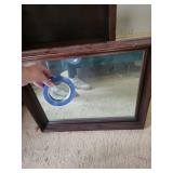 Wood Frame Wall Mirror - Large Rectangular with Decorative Moldings
