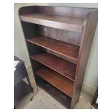 Arched-Top Wood Bookcase with Five Shelves