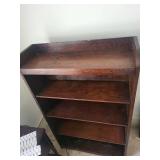 Arched-Top Wood Bookcase with Five Shelves