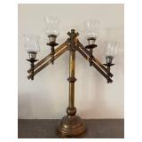 Antique Church Altar 4 Light Adjustable Candelabra