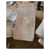 Vintage White Wicker Sunroom Furniture Set 8 Pc Loveseat Chairs