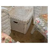 Vintage White Wicker Sunroom Furniture Set 8 Pc Loveseat Chairs