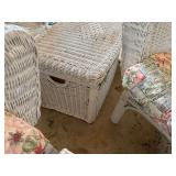 Vintage White Wicker Sunroom Furniture Set 8 Pc Loveseat Chairs