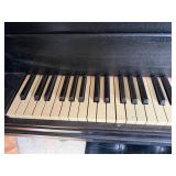 Henry F. Miller Baby Grand Piano Black Finish w/ Bench Good Cond