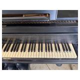 Henry F. Miller Baby Grand Piano Black Finish w/ Bench Good Cond