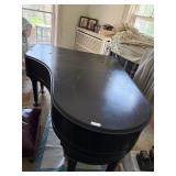 Henry F. Miller Baby Grand Piano Black Finish w/ Bench Good Cond