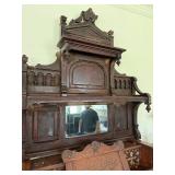 Antique Lakeside Pump Organ Victorian Oak Chicago USA Mirror Back
