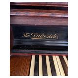 Antique Lakeside Pump Organ Victorian Oak Chicago USA Mirror Back