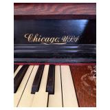 Antique Lakeside Pump Organ Victorian Oak Chicago USA Mirror Back