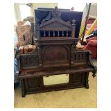 Antique Lakeside Pump Organ Victorian Oak Chicago USA Mirror Back