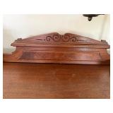 Antique Roll Top Desk Birdseye Veneer Multiple Drawers Good Cond