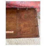 Vintage Oak Writing Desk Sofa Table Barley Twist Brass Gallery