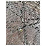 5 Pc Metal Mesh Patio Dining Set Round Table 4 Chairs Black Good