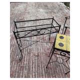 4 Pc Wrought Iron Patio Furniture Lot Tile Table Chair Frames Stand