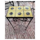 4 Pc Wrought Iron Patio Furniture Lot Tile Table Chair Frames Stand