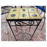 4 Pc Wrought Iron Patio Furniture Lot Tile Table Chair Frames Stand