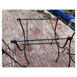 4 Pc Wrought Iron Patio Furniture Lot Tile Table Chair Frames Stand