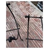 4 Pc Wrought Iron Patio Furniture Lot Tile Table Chair Frames Stand