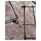 4 Pc Wrought Iron Patio Furniture Lot Tile Table Chair Frames Stand