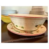 Vintage Pottery Serveware Lot LA Potteries Tray & Oven Serve Bowl