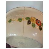 Vintage Pottery Serveware Lot LA Potteries Tray & Oven Serve Bowl